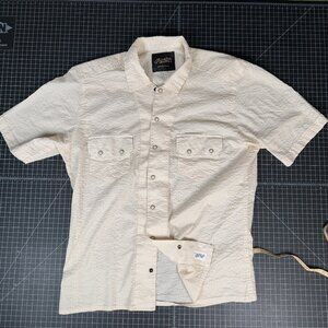 Richter Goods - Salado Seersucker in Chalk - Size Large - Made in TX